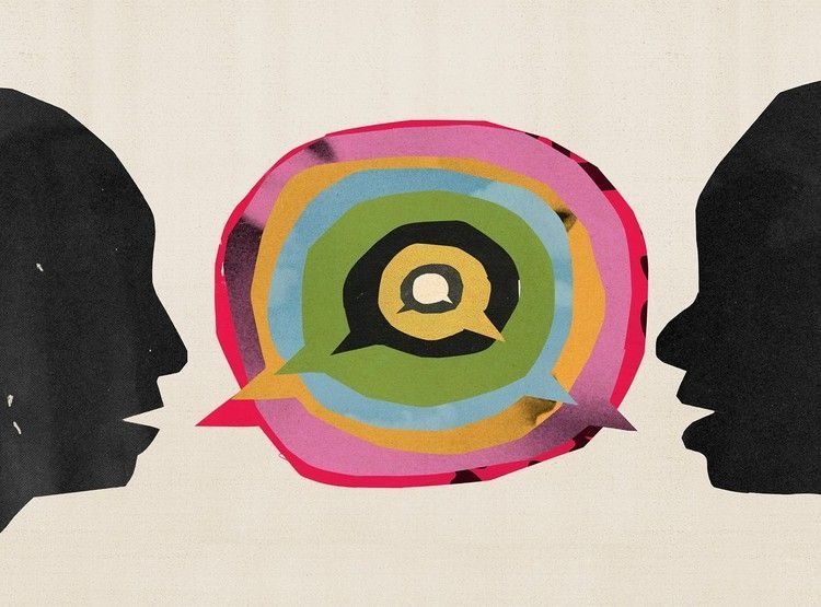 Therapy Illustration of talking minds