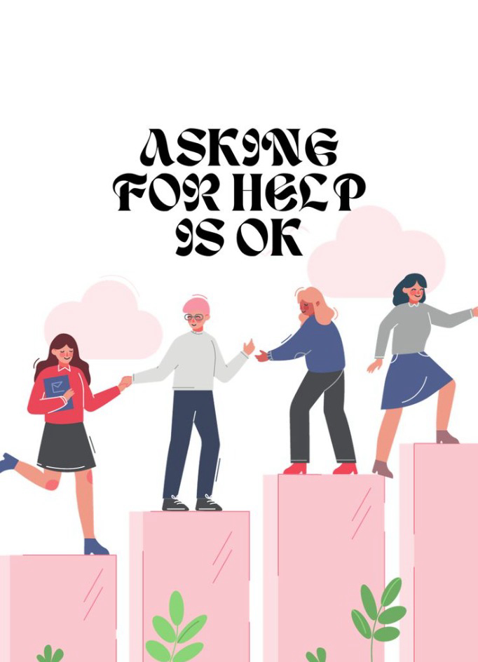It's okay to reach out for help illustration